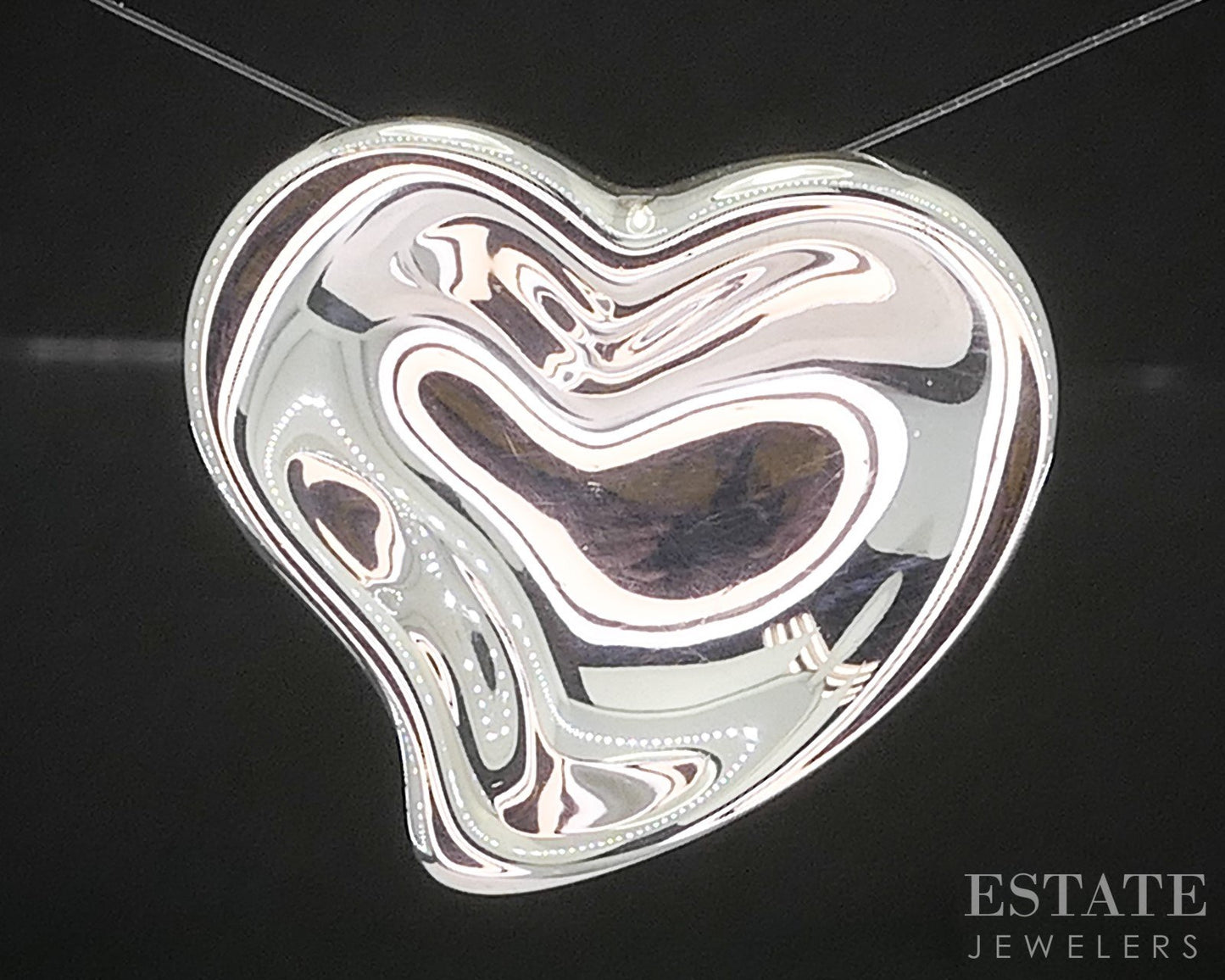Sterling Silver Tiffany & Co. Elsa Peretti Full Heart Pendant 12.7g p15405