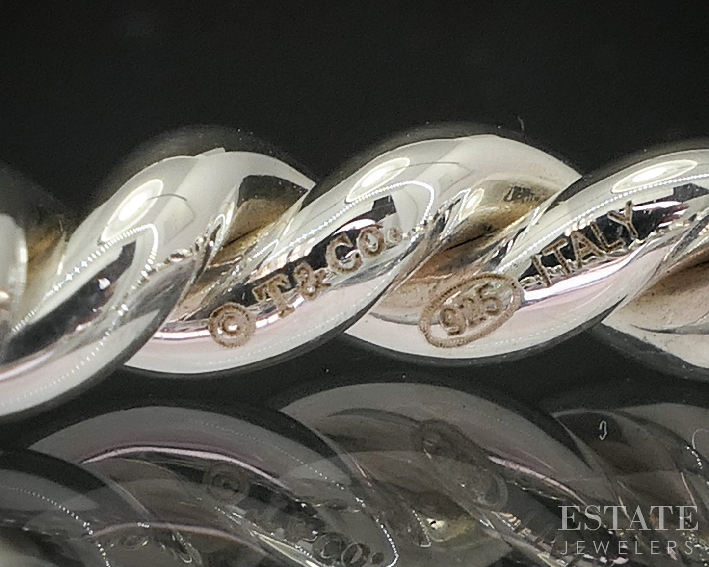 Sterling Silver Tiffany & Co. Ladies Twisted Band Ring 6.4g p15406