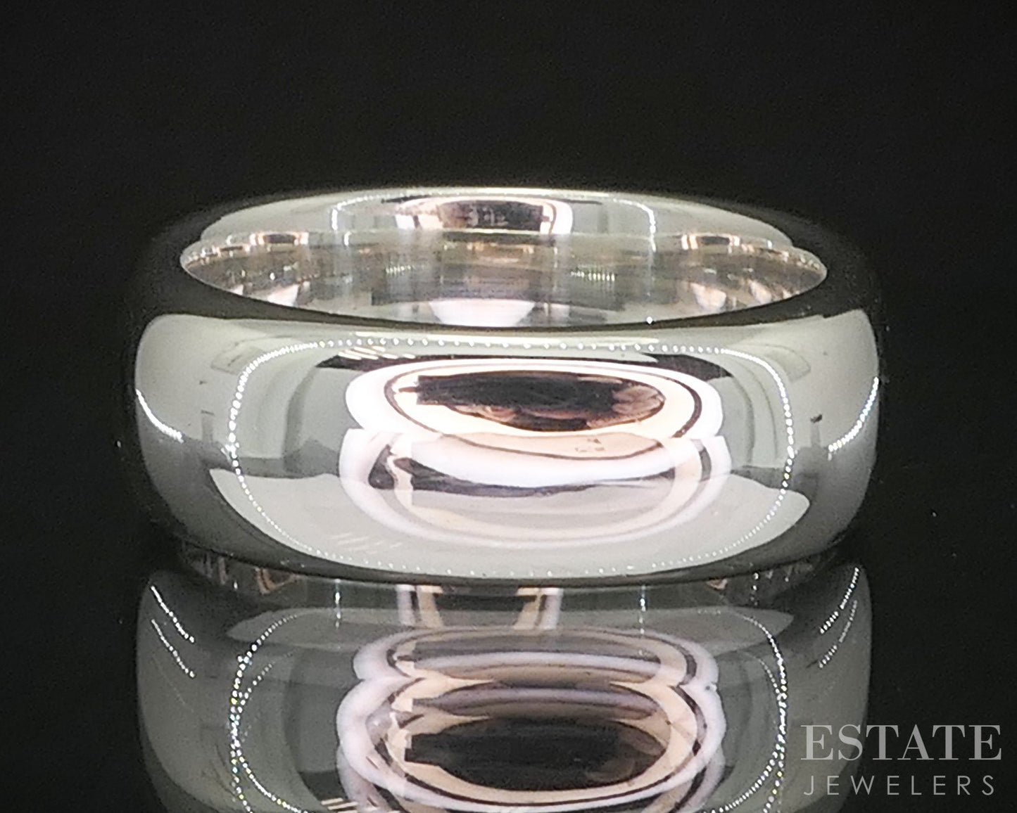 Sterling Silver Tiffany & Co. 7.6mm Square Cushion Band Ring 13.4g p15407