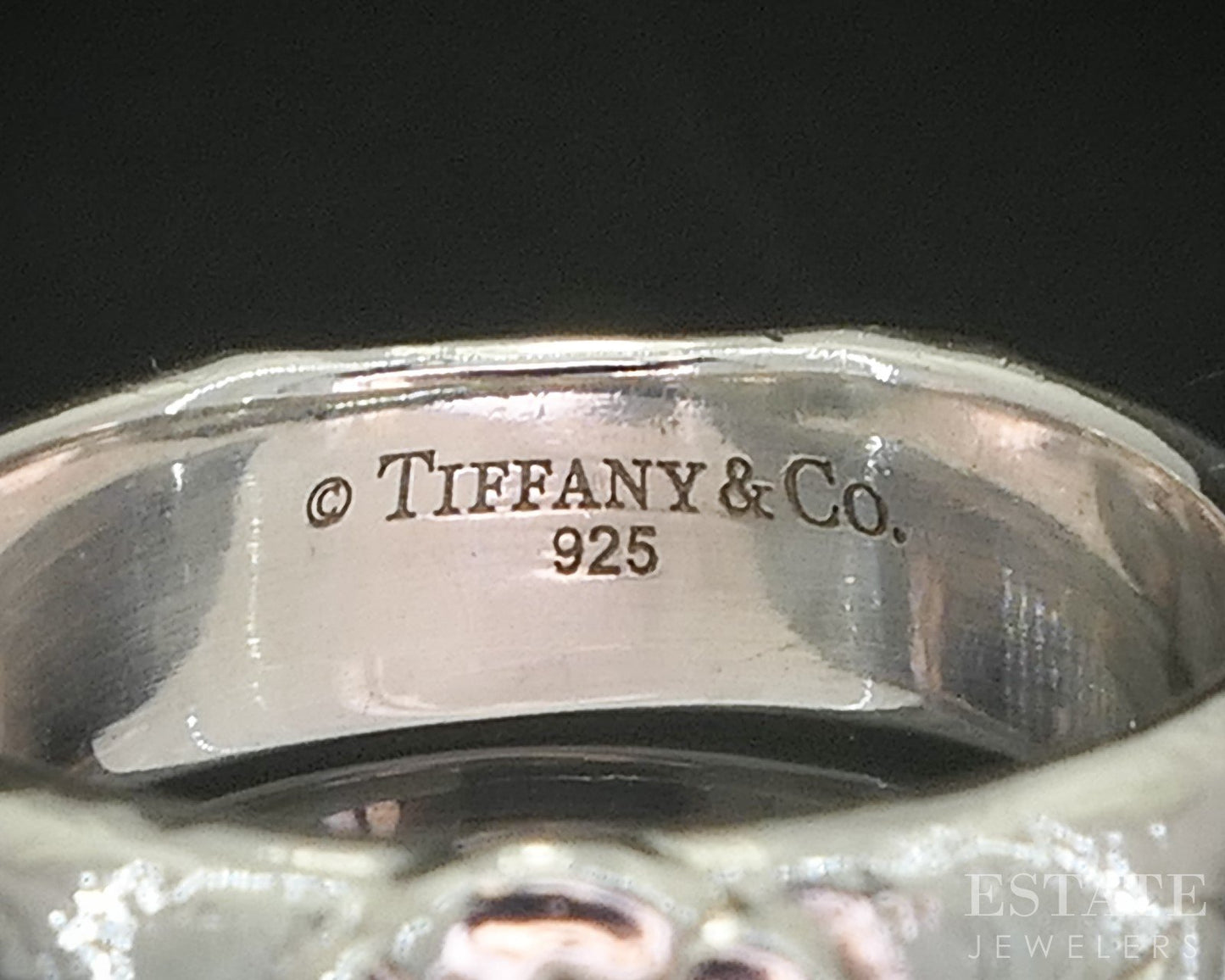 Sterling Silver Tiffany & Co. Nature Rose 6mm Band Ring 5.3g p15436