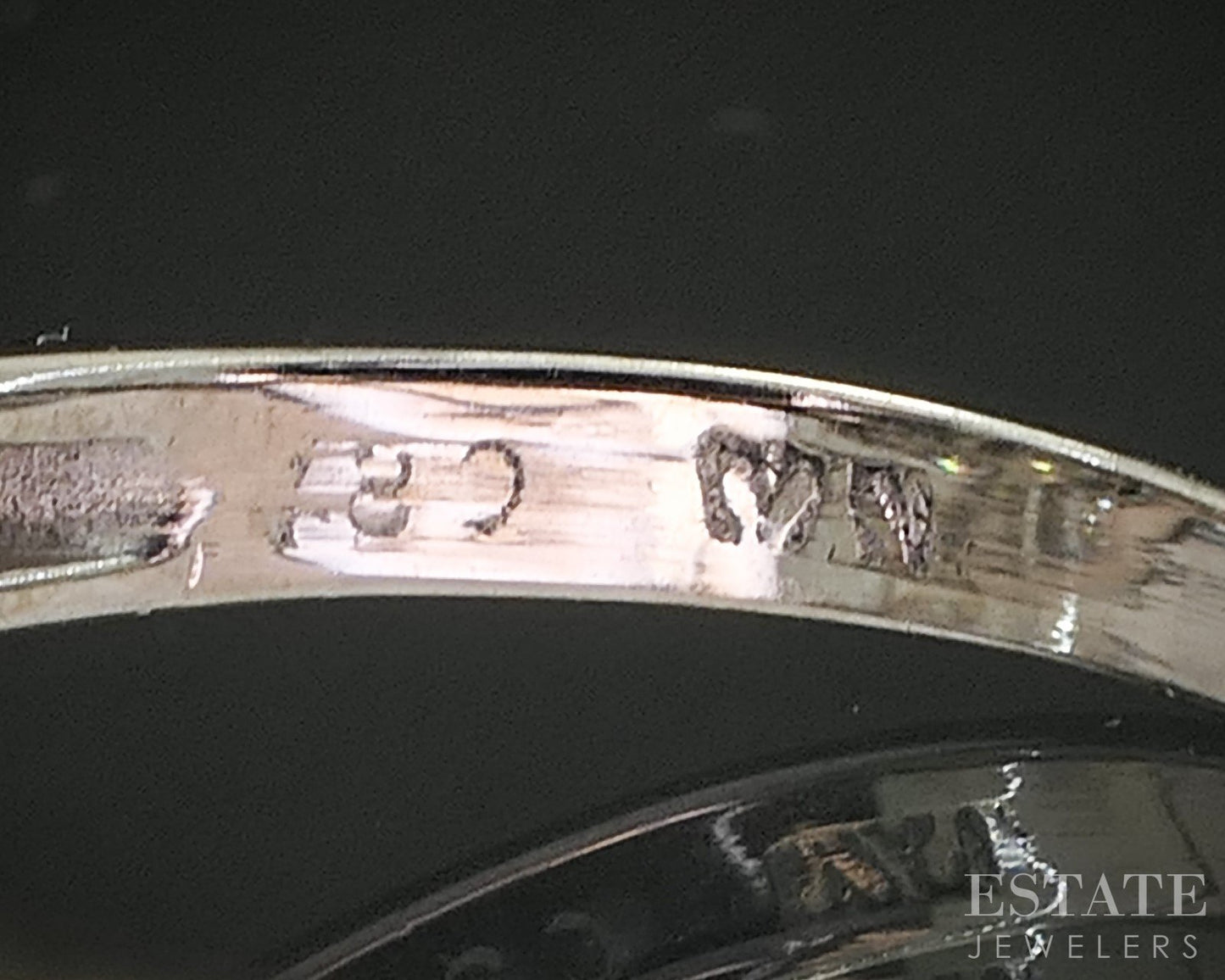 Antique 14k White Gold Natural .92ctw Diamond Engagement Ring 2.9g p15434