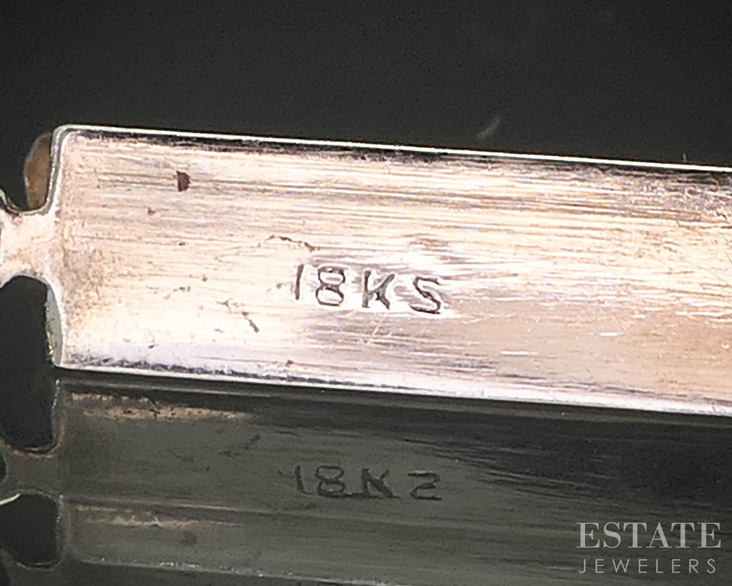 Antique 18k White Gold Natural .07ctw Diamond Bar Link Bracelet 2.5g p15431