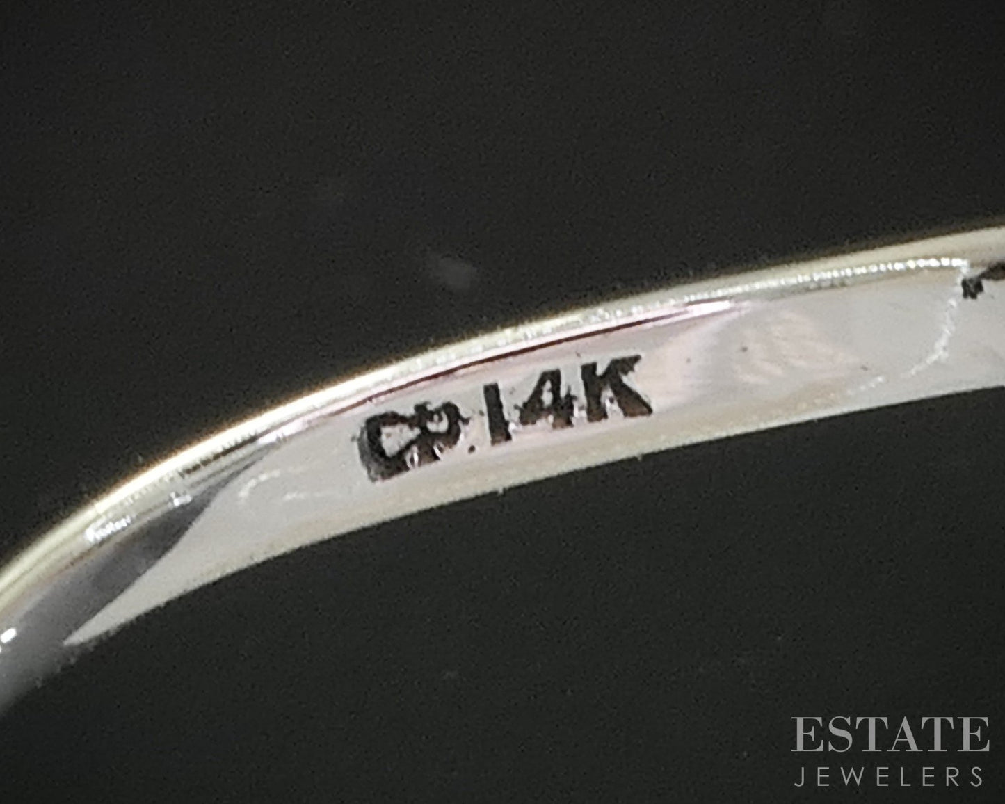 Vintage 14k White Gold 7.5mm Akoya Pearl & Diamond Ladies Ring 3.9g p15148