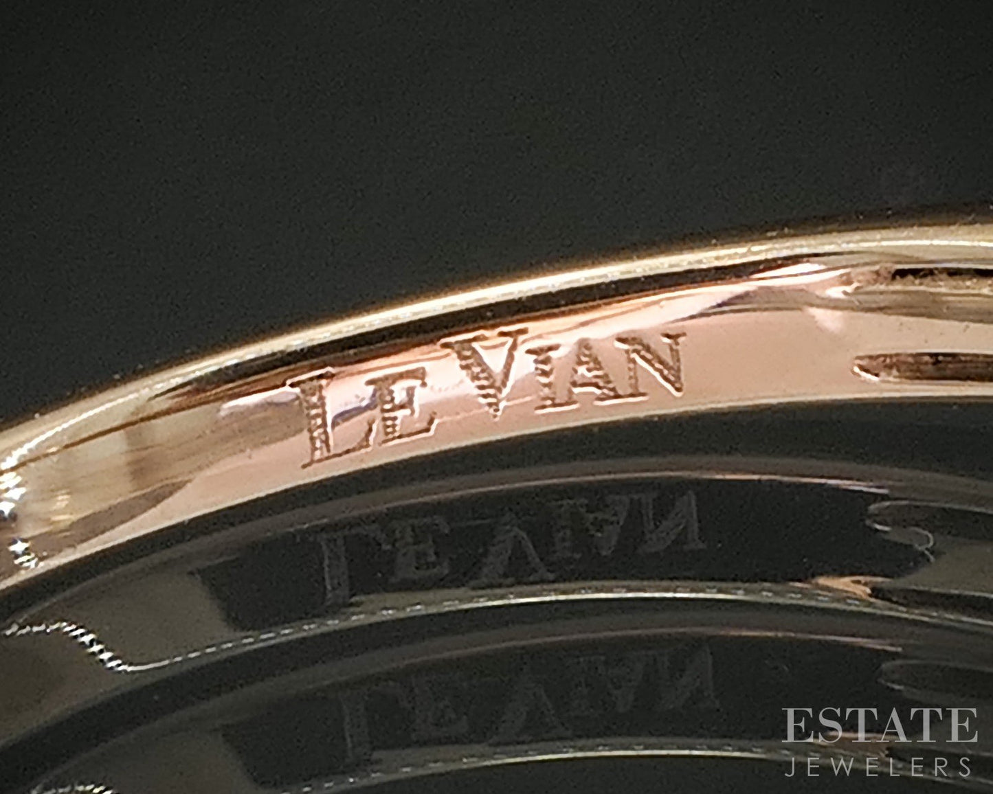 14k Strawberry Gold LeVian Natural .47ctw Diamond Engagement Ring 2.8g p15425