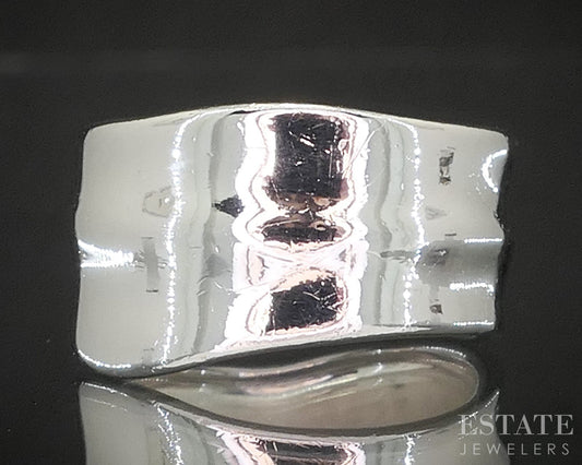 Sterling Silver Tiffany & Co. Nature Leaf Ladies Band Ring 5.9g p92600