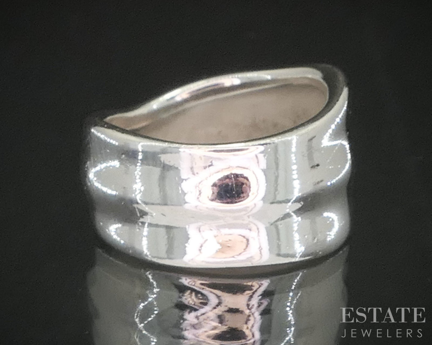 Sterling Silver Tiffany & Co. Nature Leaf Ladies Band Ring 5.9g p92600