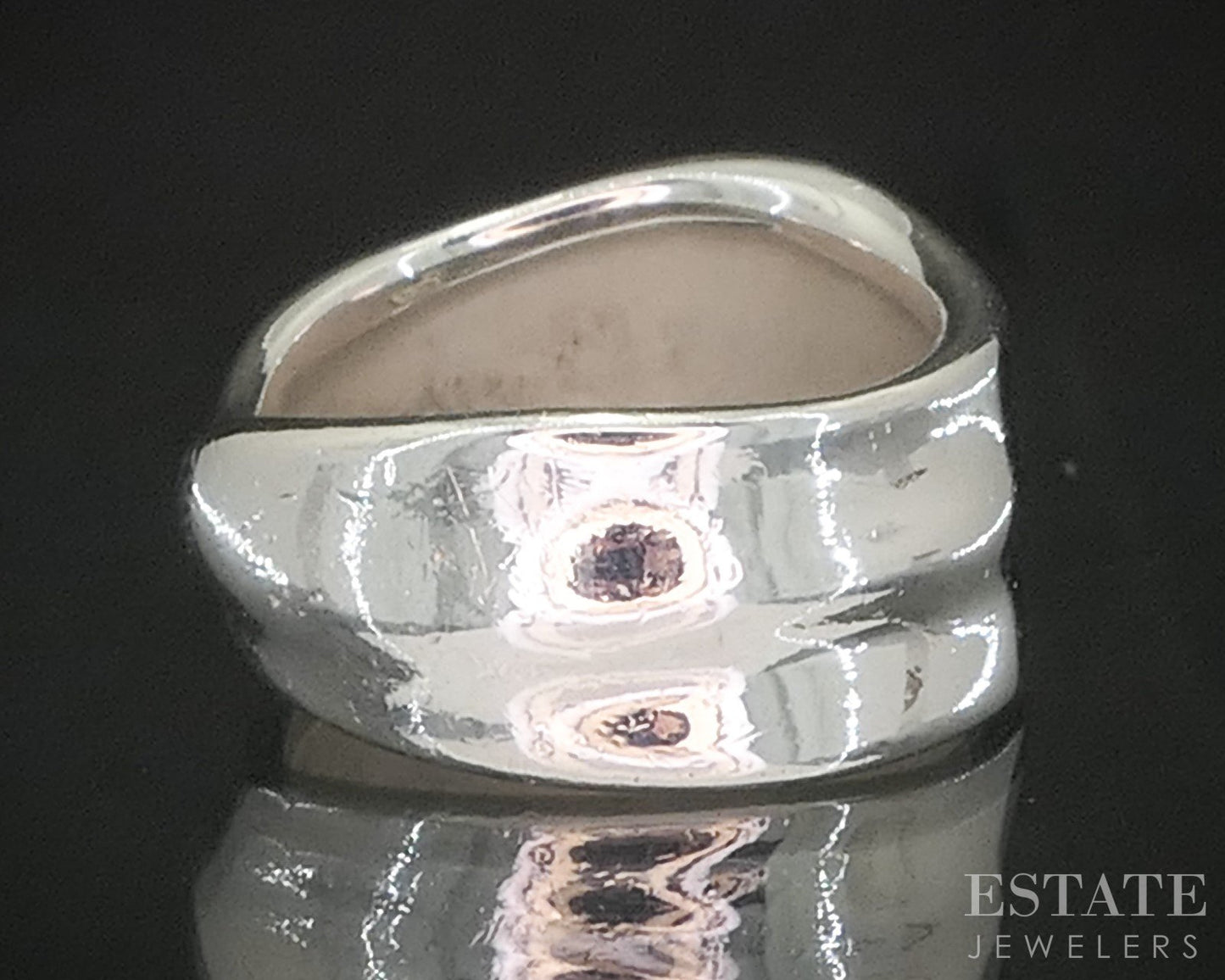 Sterling Silver Tiffany & Co. Nature Leaf Ladies Band Ring 5.9g p92600