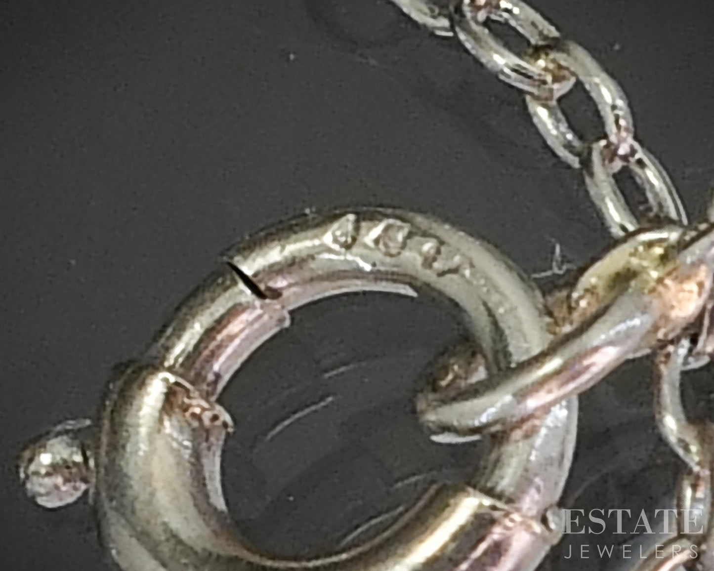 Antique Art Deco 14k White Gold OEC Natural .37ctw Diamond Necklace 2.1g p92547