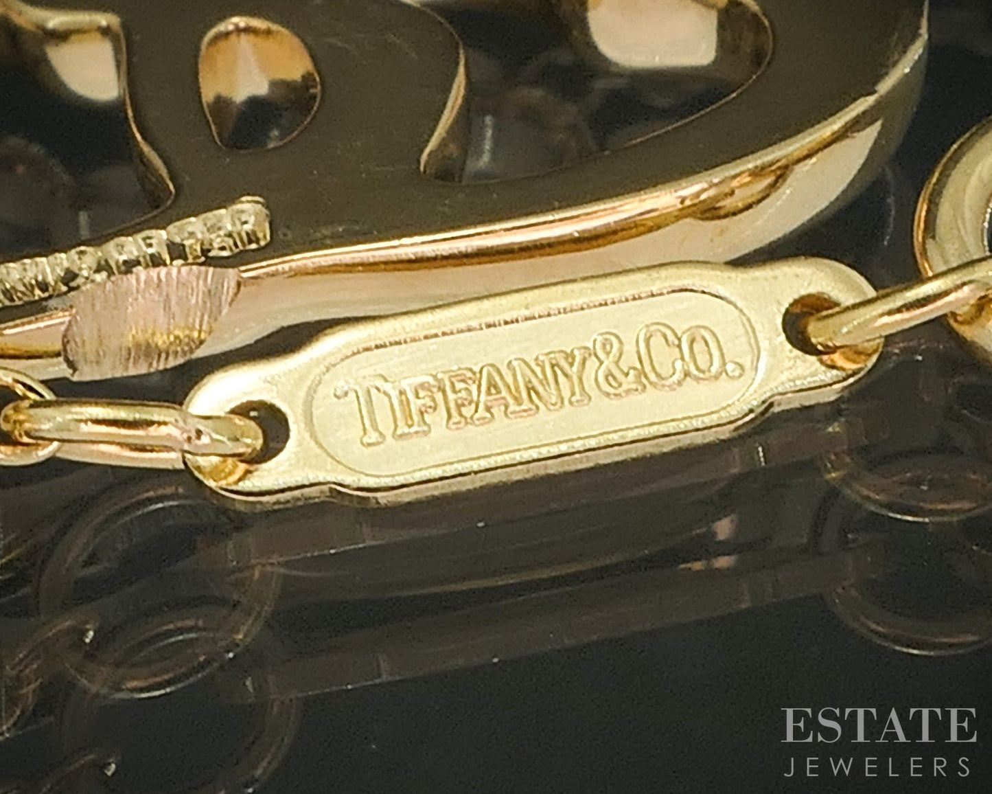 18k Yellow Gold Tiffany & Co. Entangled Heart Classic Necklace 4.9g 16"L p92582