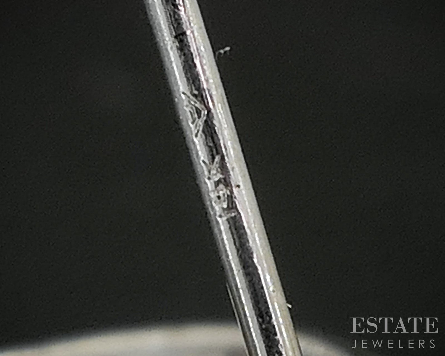 Vintage 14k White Gold Natural Emerald & Diamond Ribbon Earrings 8.3g p15537