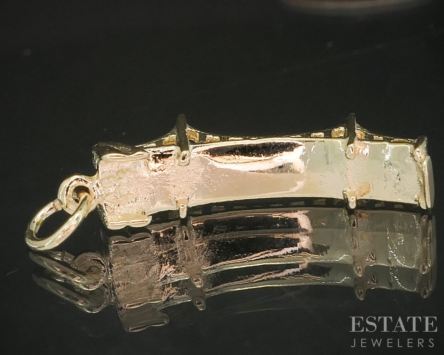 14k Yellow Gold Dimensional Golden Gate Bridge Charm Pendant 1.5g p15542