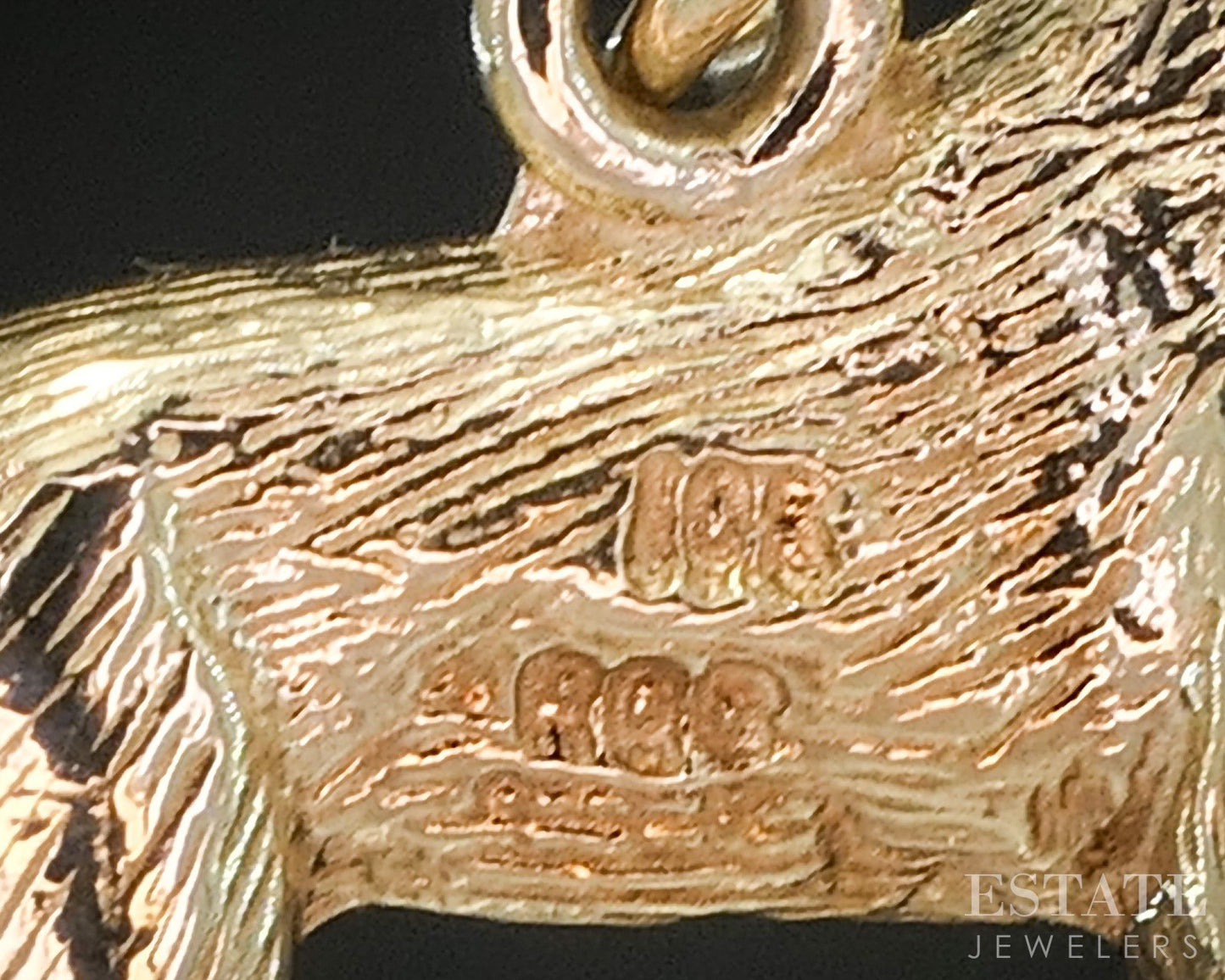 10k Yellow Gold Dimensional Labrador Dog Charm Pendant 3.5g p15554