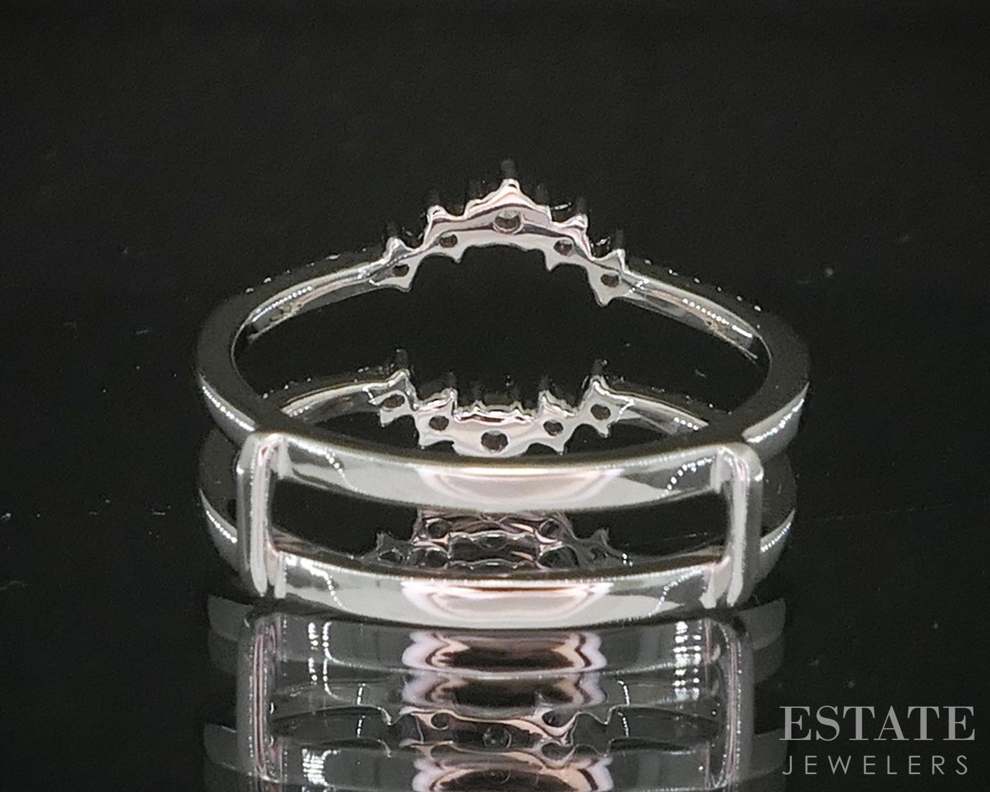 14k White Gold Natural .24ctw Diamond Ladies Wedding Jacket 3.2g p15993