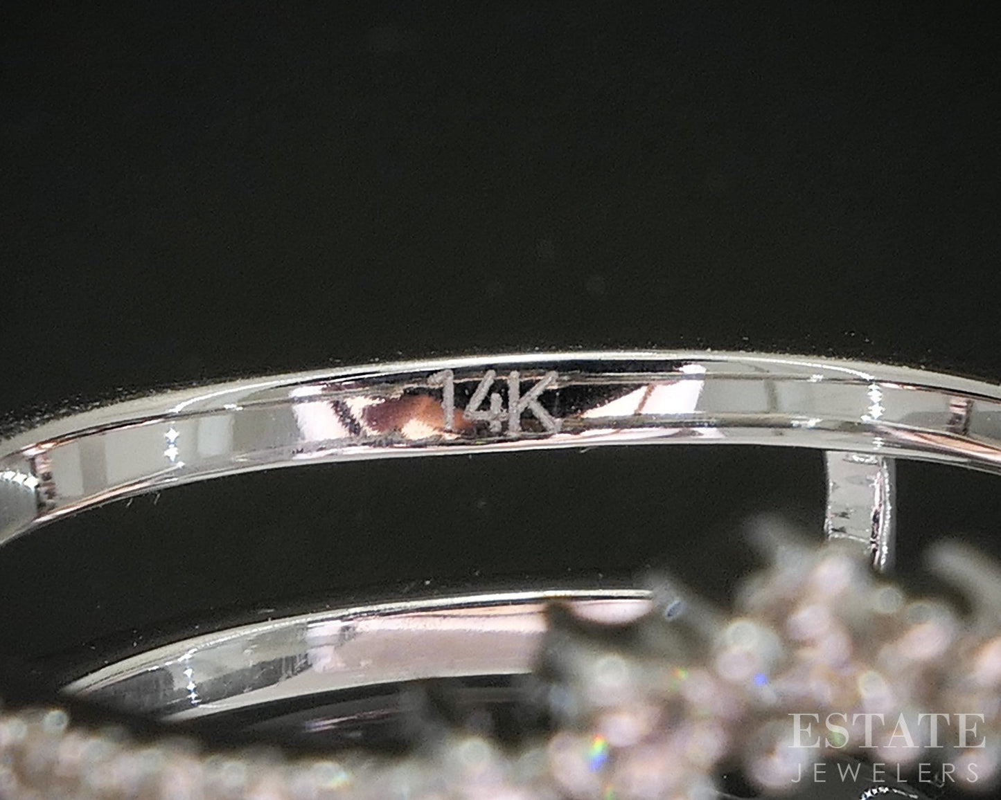 14k White Gold Natural .24ctw Diamond Ladies Wedding Jacket 3.2g p15993