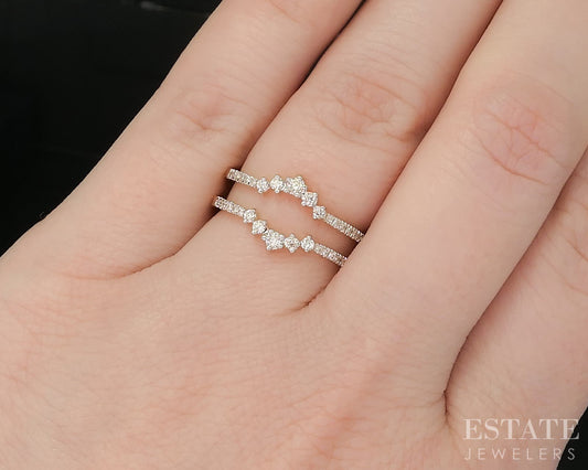 14k Yellow Gold Natural .24ctw Diamond Ladies Wedding Jacket 3.3g p15994