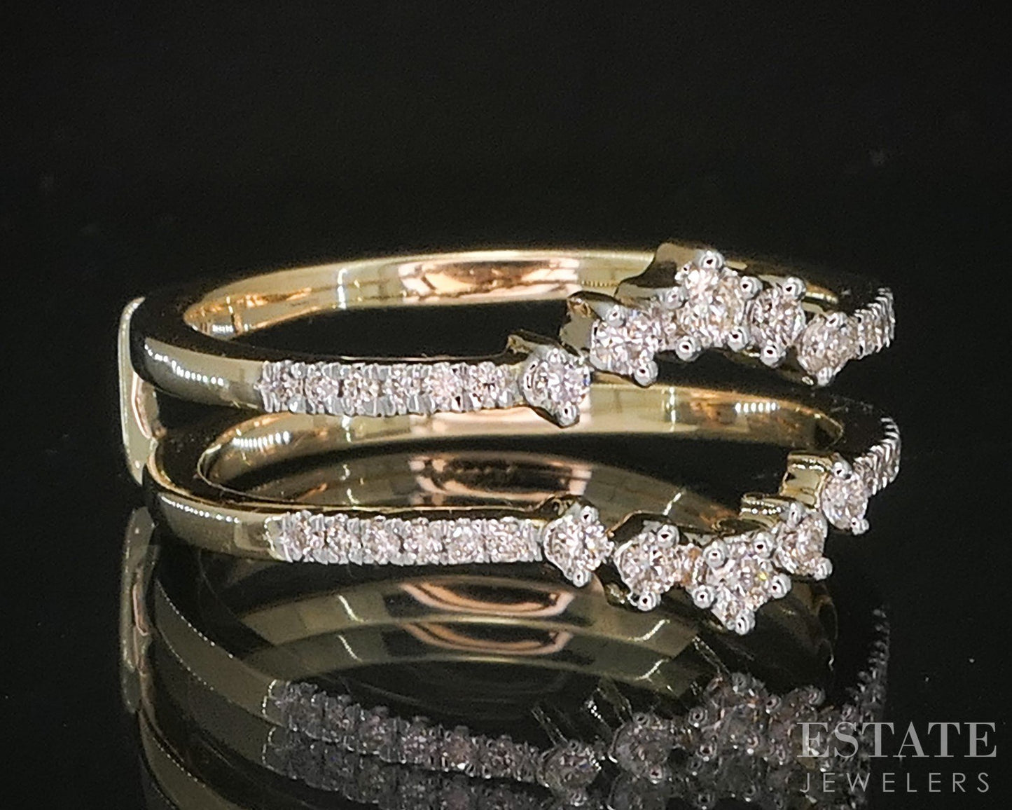 14k Yellow Gold Natural .24ctw Diamond Ladies Wedding Jacket 3.3g p15994