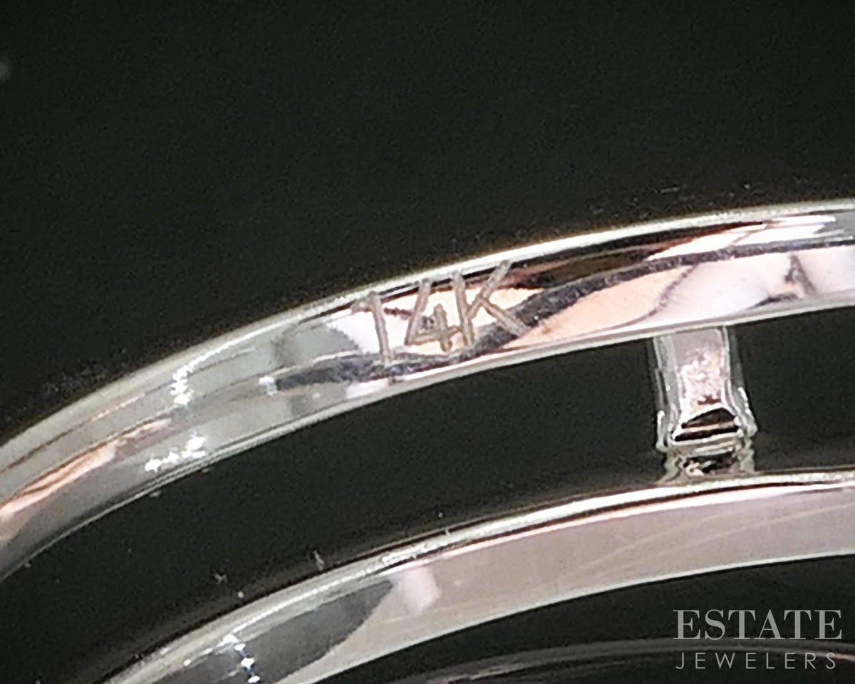14k White Gold Natural .09ctw Diamond Ladies Wedding Jacket 2.8g p16006