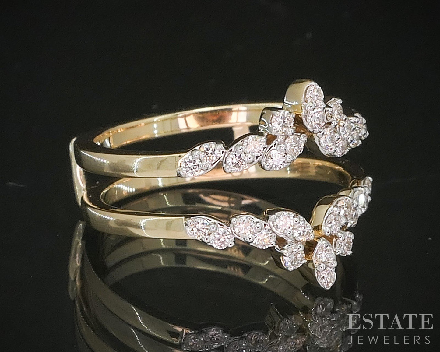 14k Yellow Gold Natural .31ctw Diamond Ladies Wedding Jacket 3.6g p16009