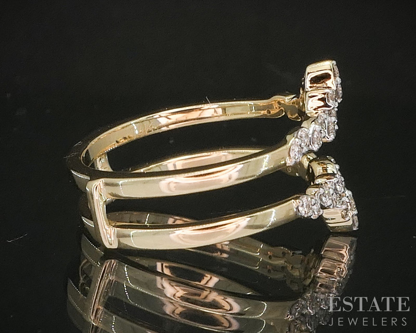 14k Yellow Gold Natural .31ctw Diamond Ladies Wedding Jacket 3.6g p16009