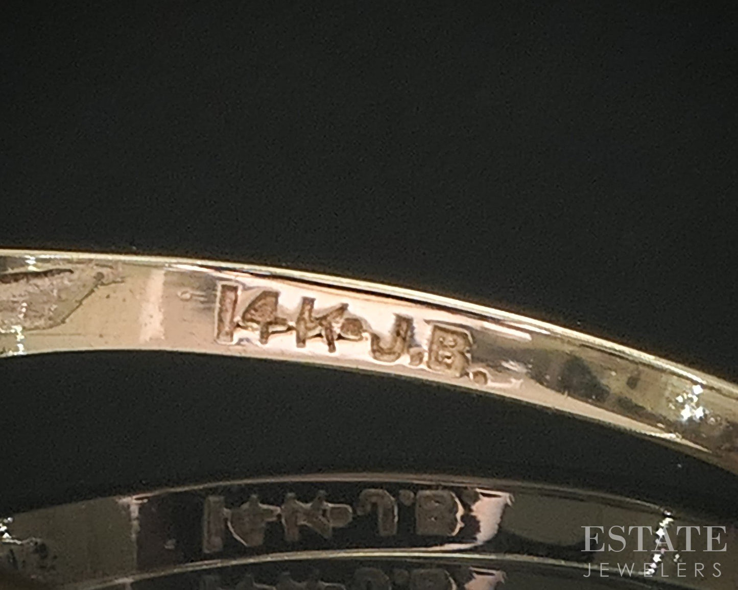 Antique 14k Yellow Gold Natural .05ct Diamond Engagement Ring 2.5g p16150b