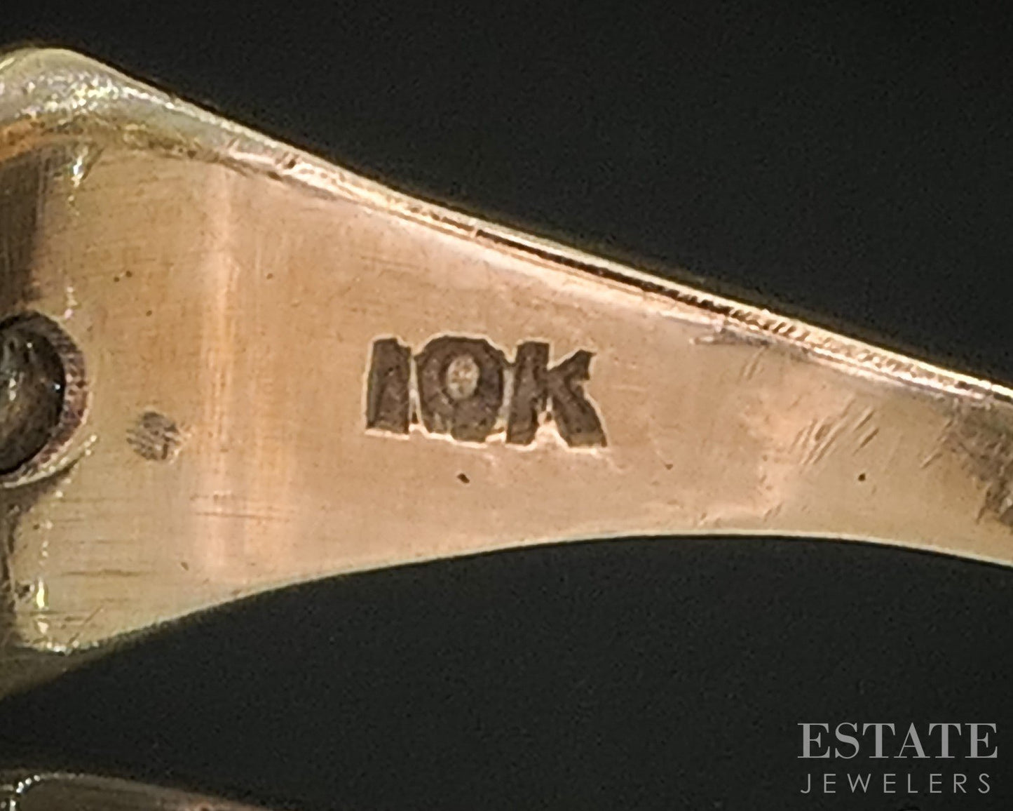 Antique 10k Yellow Gold Natural .06ct Diamond Solitaire Band Ring 2.4g p16157b