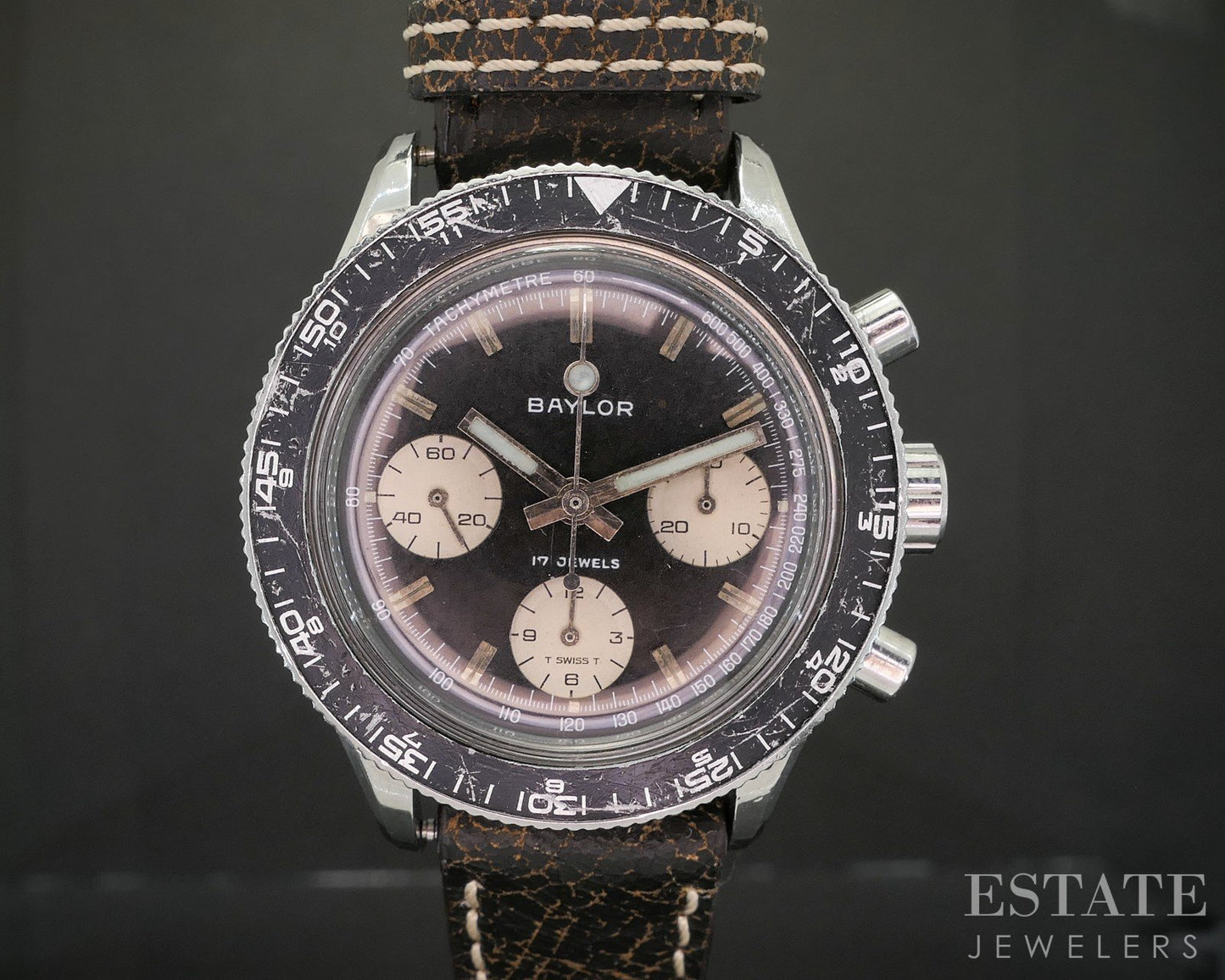 Vintage Baylor Chronograph Ref. 1079 Landeron 349 A-Team Hannibal Watch p16300