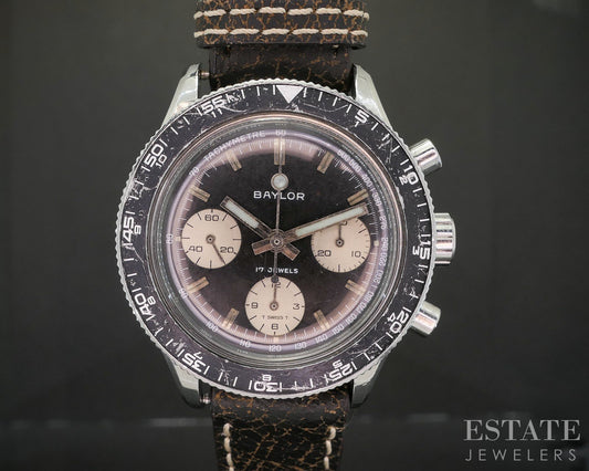 Vintage Baylor Chronograph Ref. 1079 Landeron 349 A-Team Hannibal Watch p16300