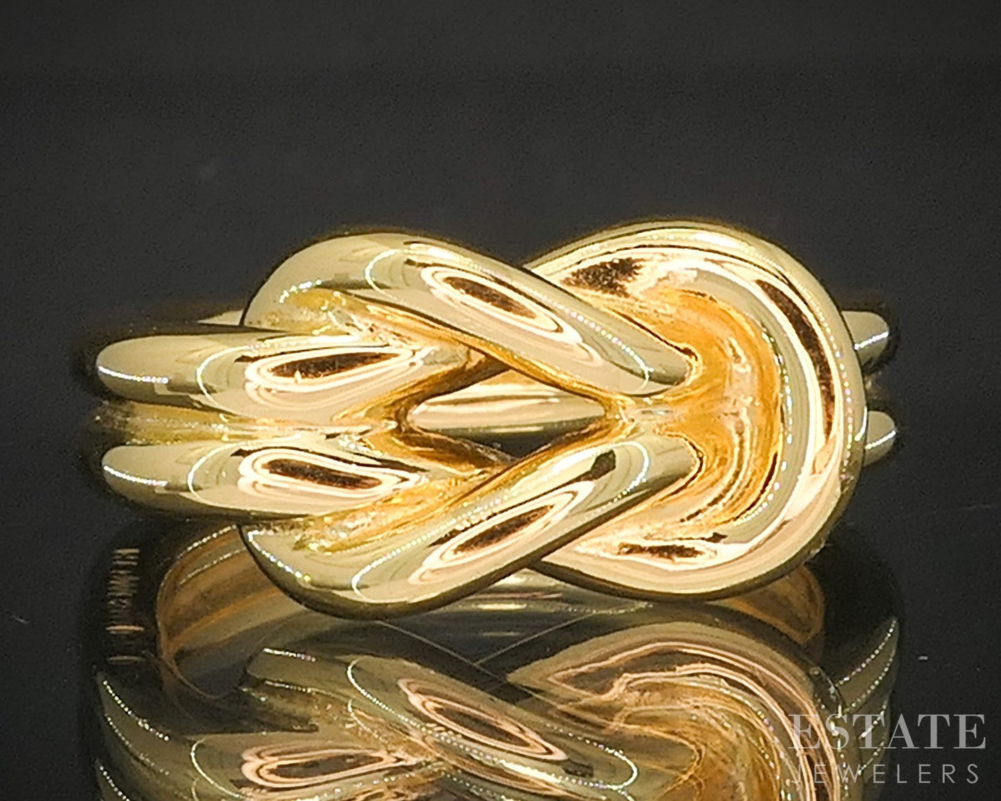 Gold Tone Hermes Scarf Ladies Band Ring p16262