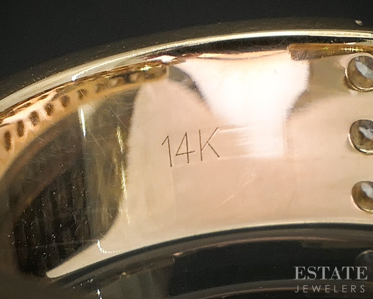 14k Yellow Gold Three Row Natural .54ctw Diamond Hoop Earrings 9.4g p16260