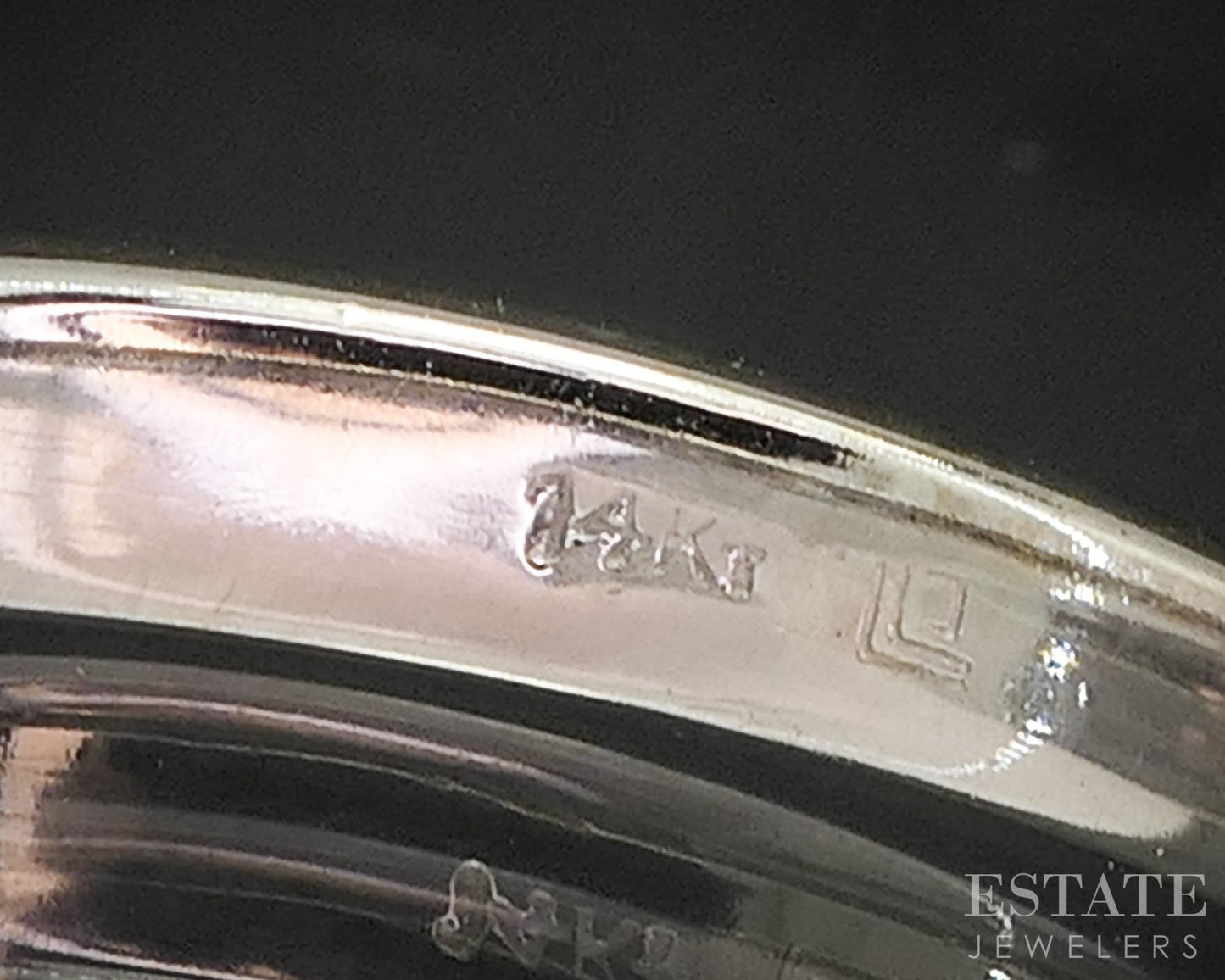 14k White Gold Round Natural .81ctw Diamond Ladies Wedding Band 4.3g p16252