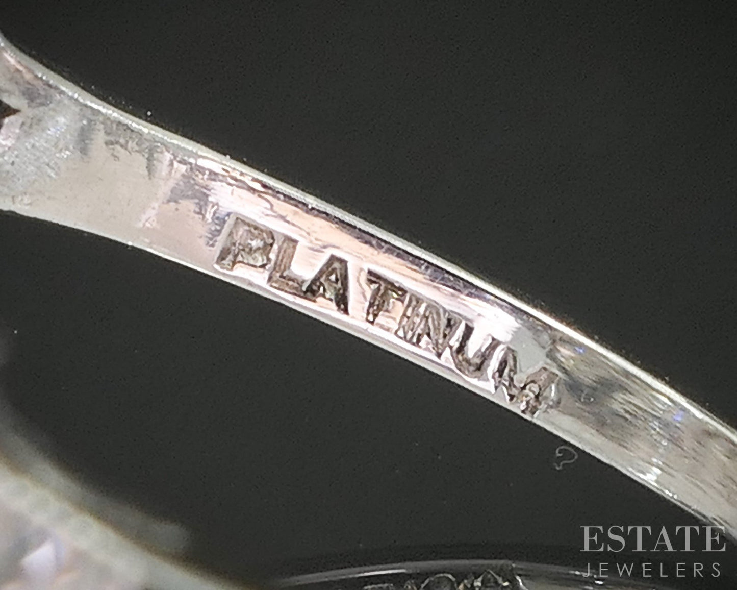 Art Deco Platinum Natural 1.70ctw Diamond Three Stone Engagement Ring 5g p16270