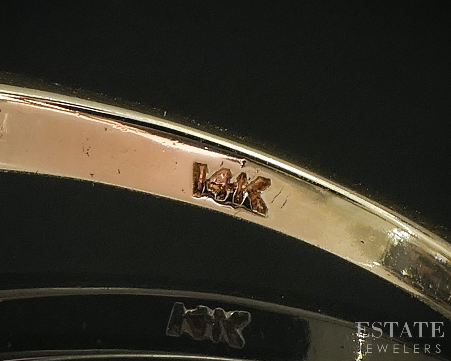 Vintage 14k Yellow & White Gold Natural Aquamarine & Diamond Ring 2.2g p16244