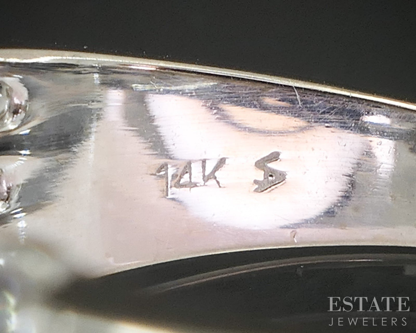 14k White Gold Natural .35ctw Diamond Ladies Four Row Band Ring 5.6g p16238