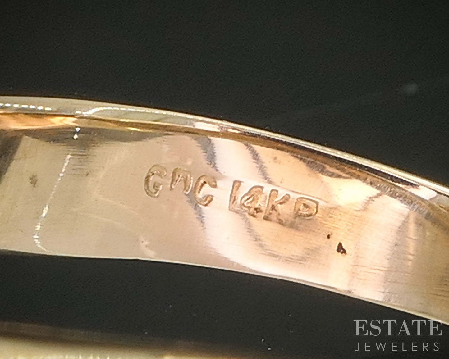 14k Yellow Gold Natural Pink Tourmaline & Diamond Swirl Ring 5.9g p16274