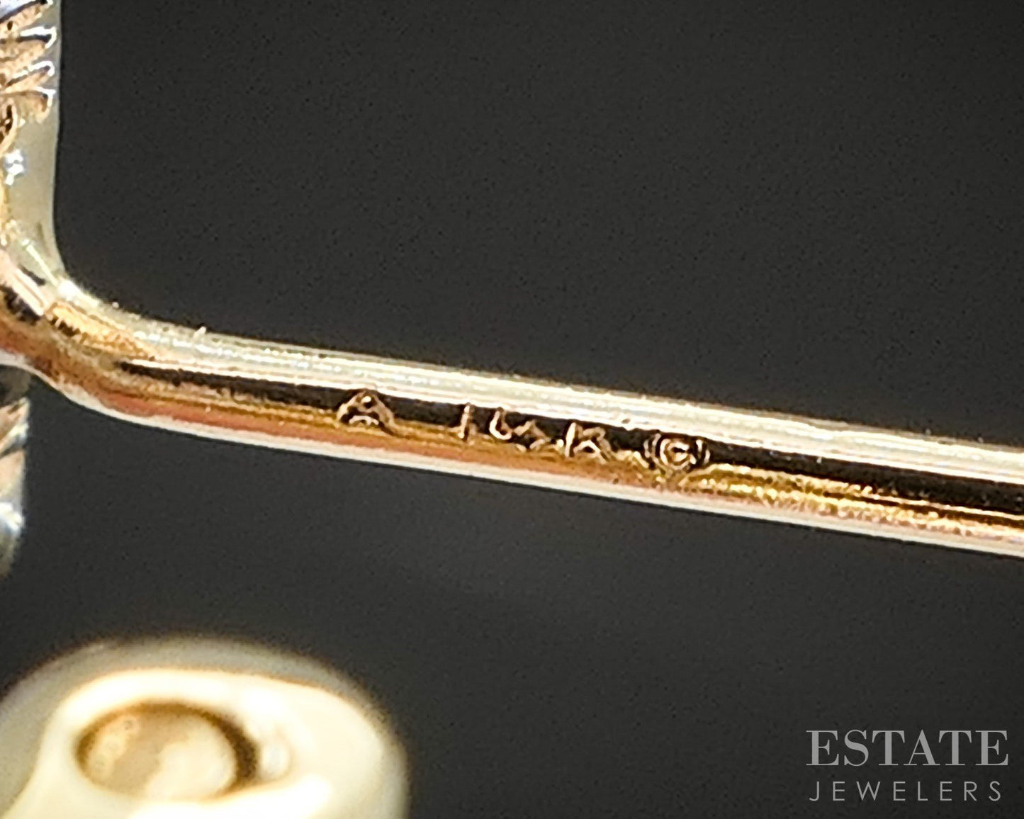 14k Yellow Gold Ruby & Diamond Omega Back Hoop Earrings 6.1g p16273