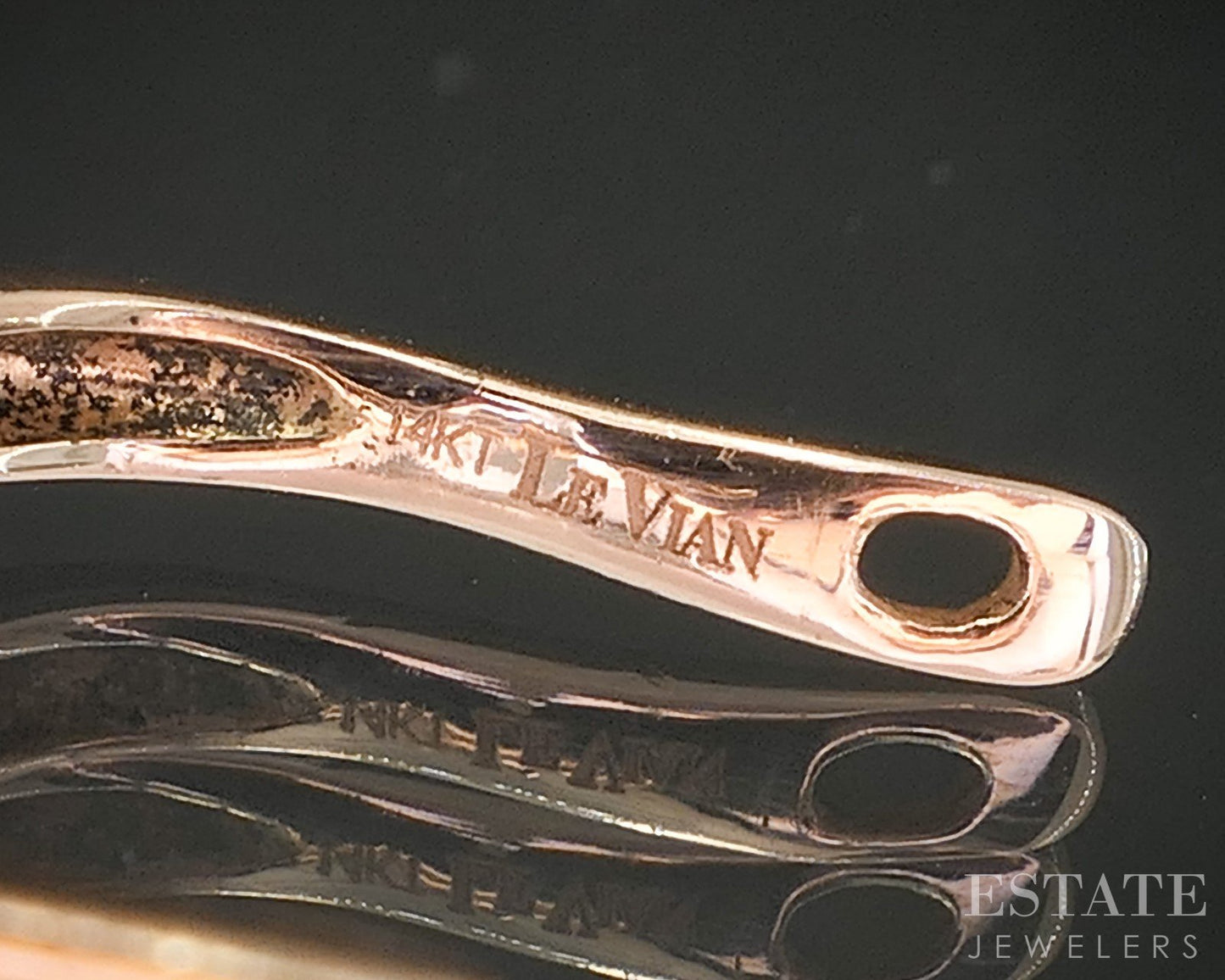 14k Strawberry Gold LeVian Natural Rhodolite Garnet & Diamond Earrings 3g p16228