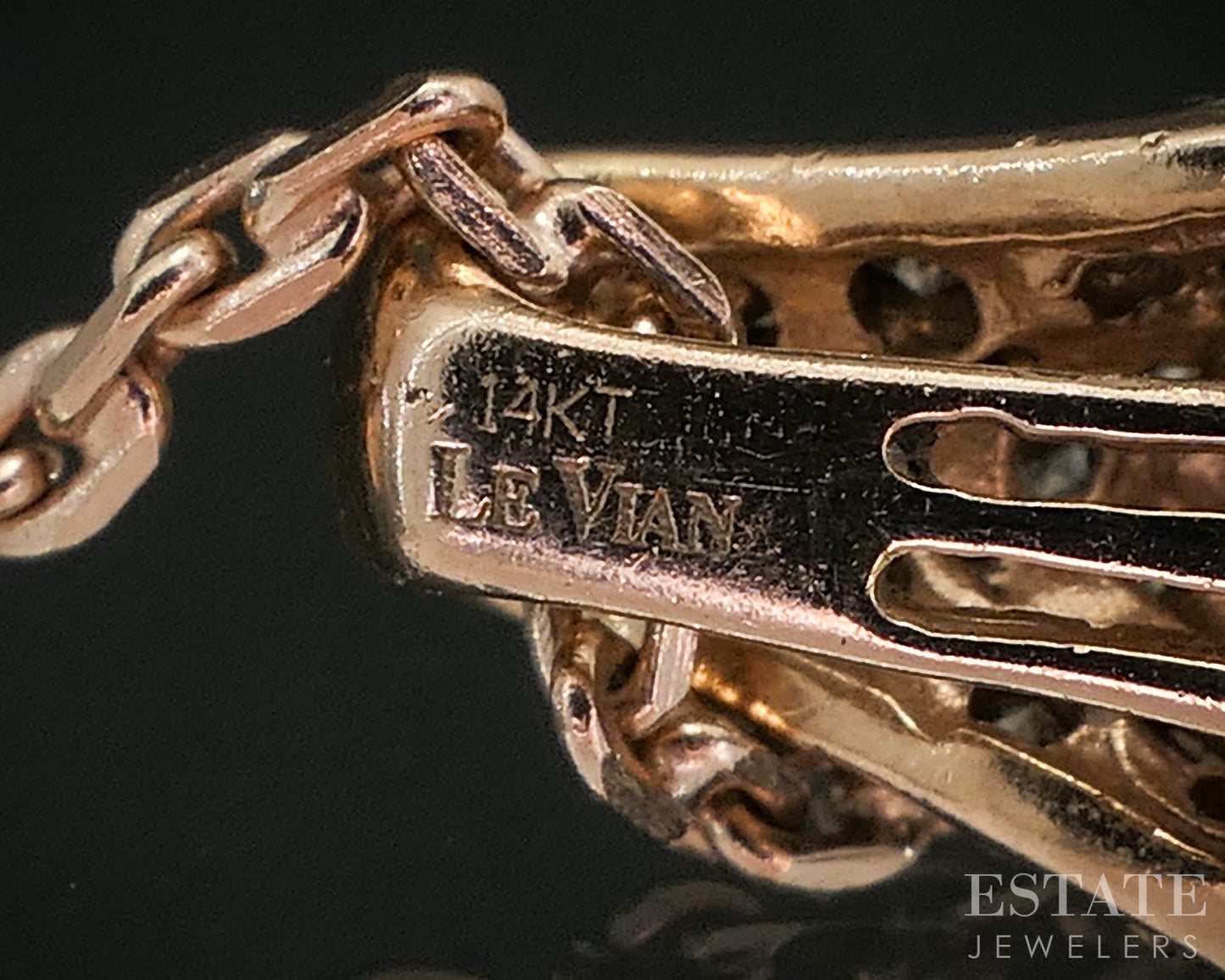 14k Strawberry Gold LeVian Natural Rhodolite Garnet & Diamond Necklace 6g p16232