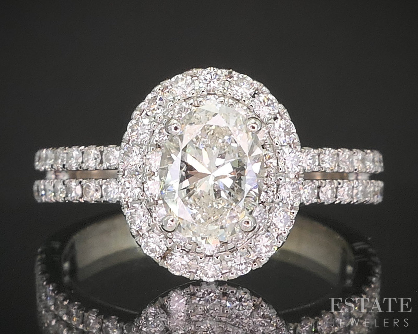 14k White Gold Natural 1.75ctw Diamond Neil Lane Halo Engagement Ring 5g p16276