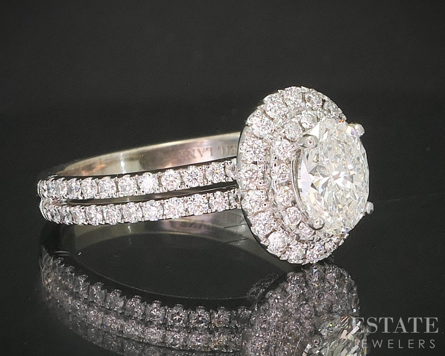 14k White Gold Natural 1.75ctw Diamond Neil Lane Halo Engagement Ring 5g p16276