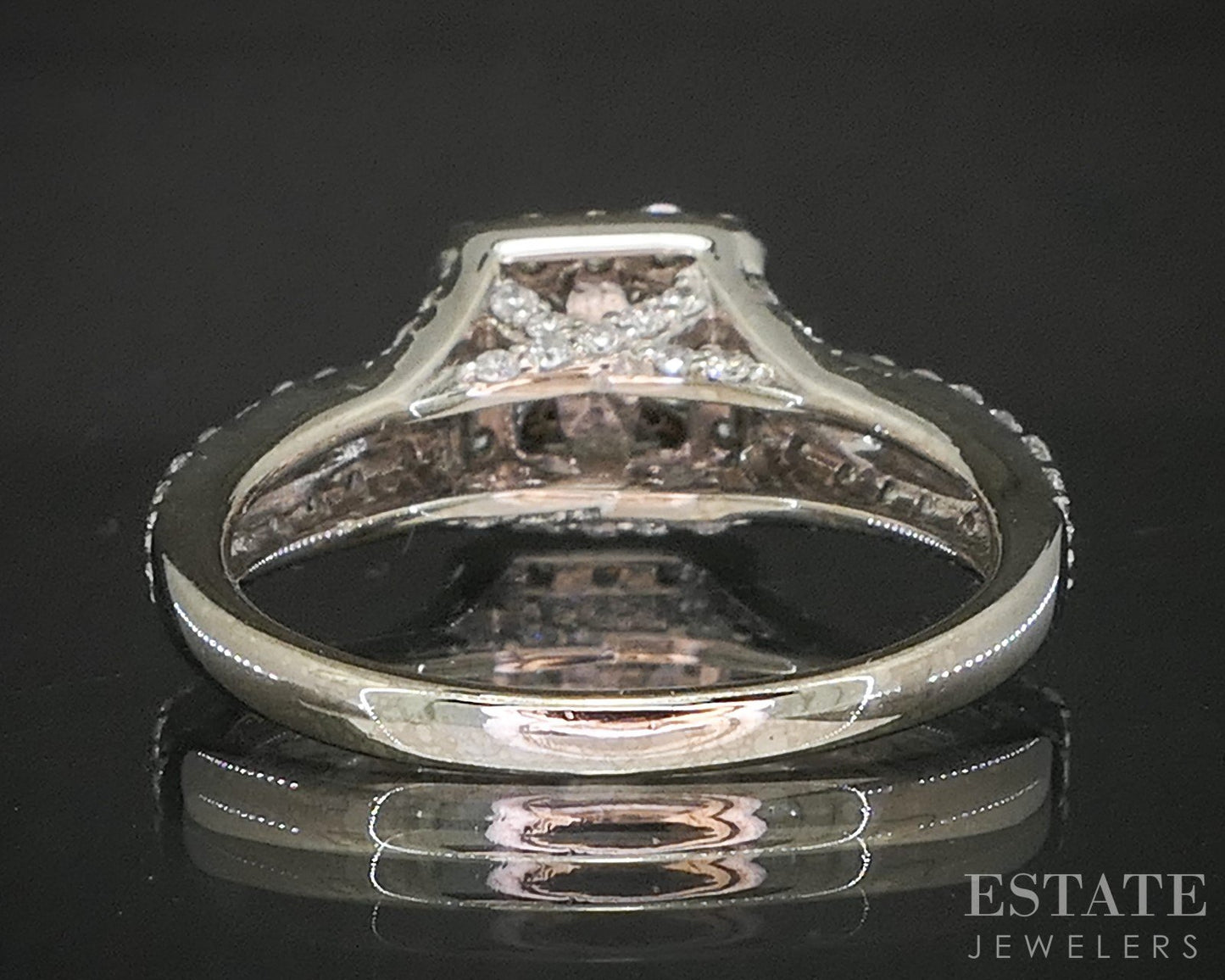 14k White Gold Tolkowsky GSI Natural 1.55ctw Diamond Engagement Ring 4.4g p16277