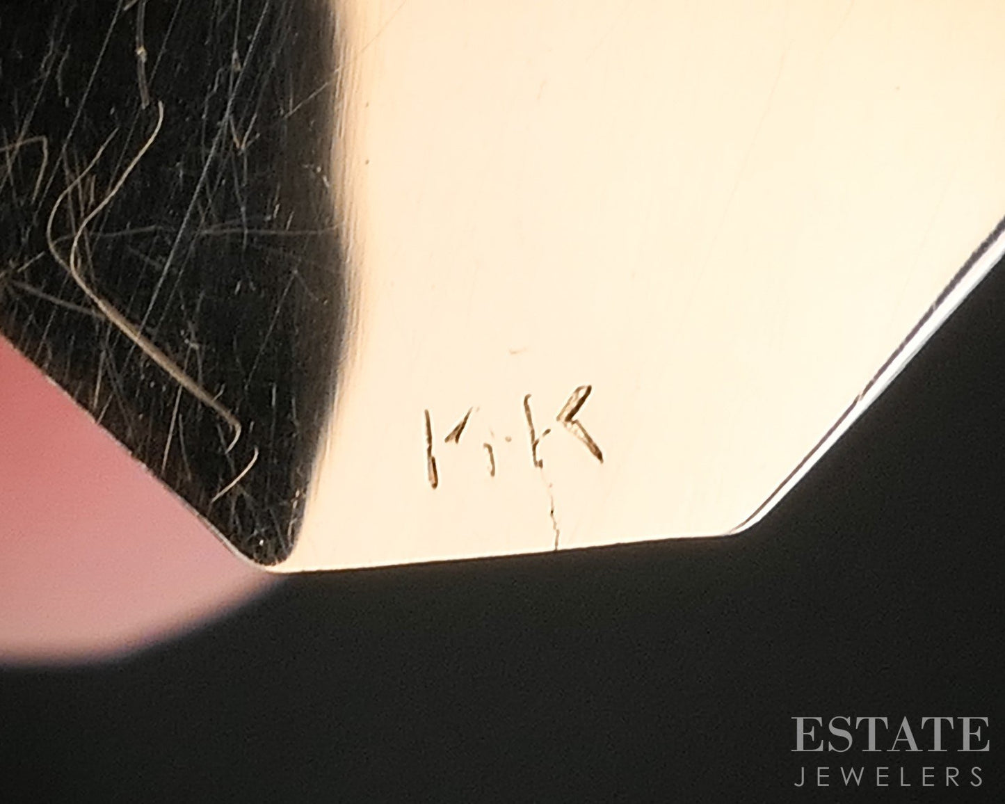 Antique 14k Yellow Gold Bow Floral Motif Octagon Dangle Earrings 3.3g p15470