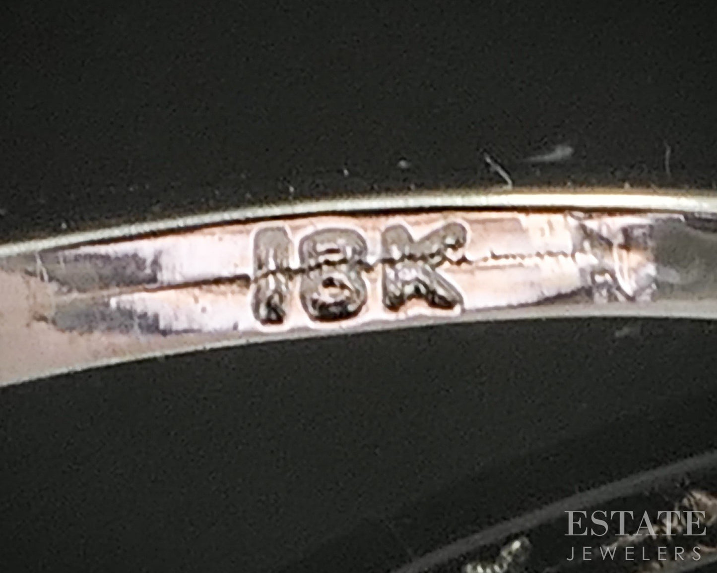 Antique 18k White Gold OEC Natural .21ct Diamond Filigree Solitaire Ring p15444