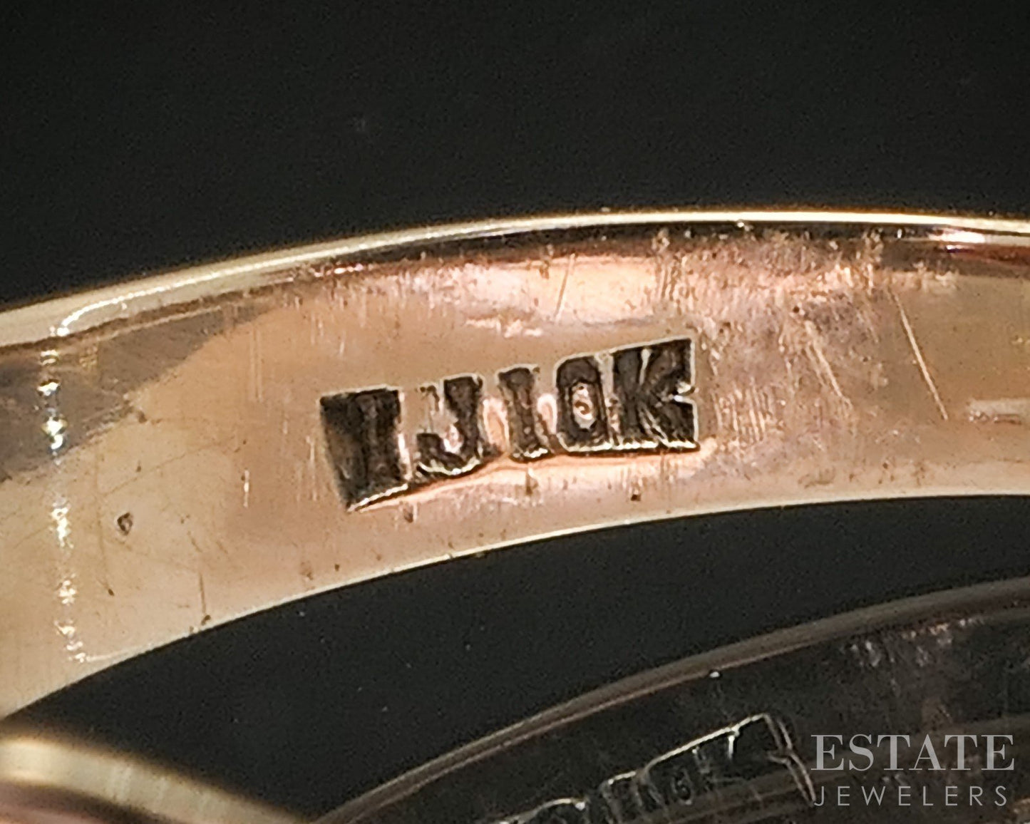 Antique 10k Yellow Gold Natural Garnet Solitaire Band Ring 4.4g p15468