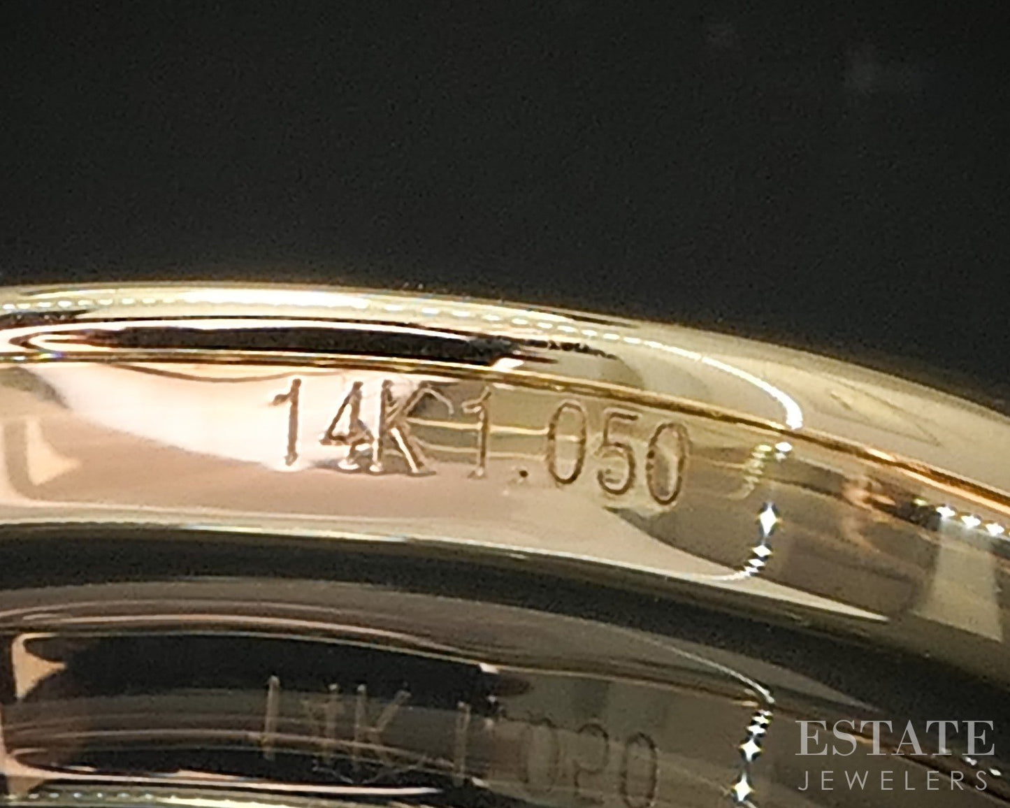 14k Yellow Gold Round Natural 1.05ctw Diamond Ladies Wedding Band 2.9g p16320