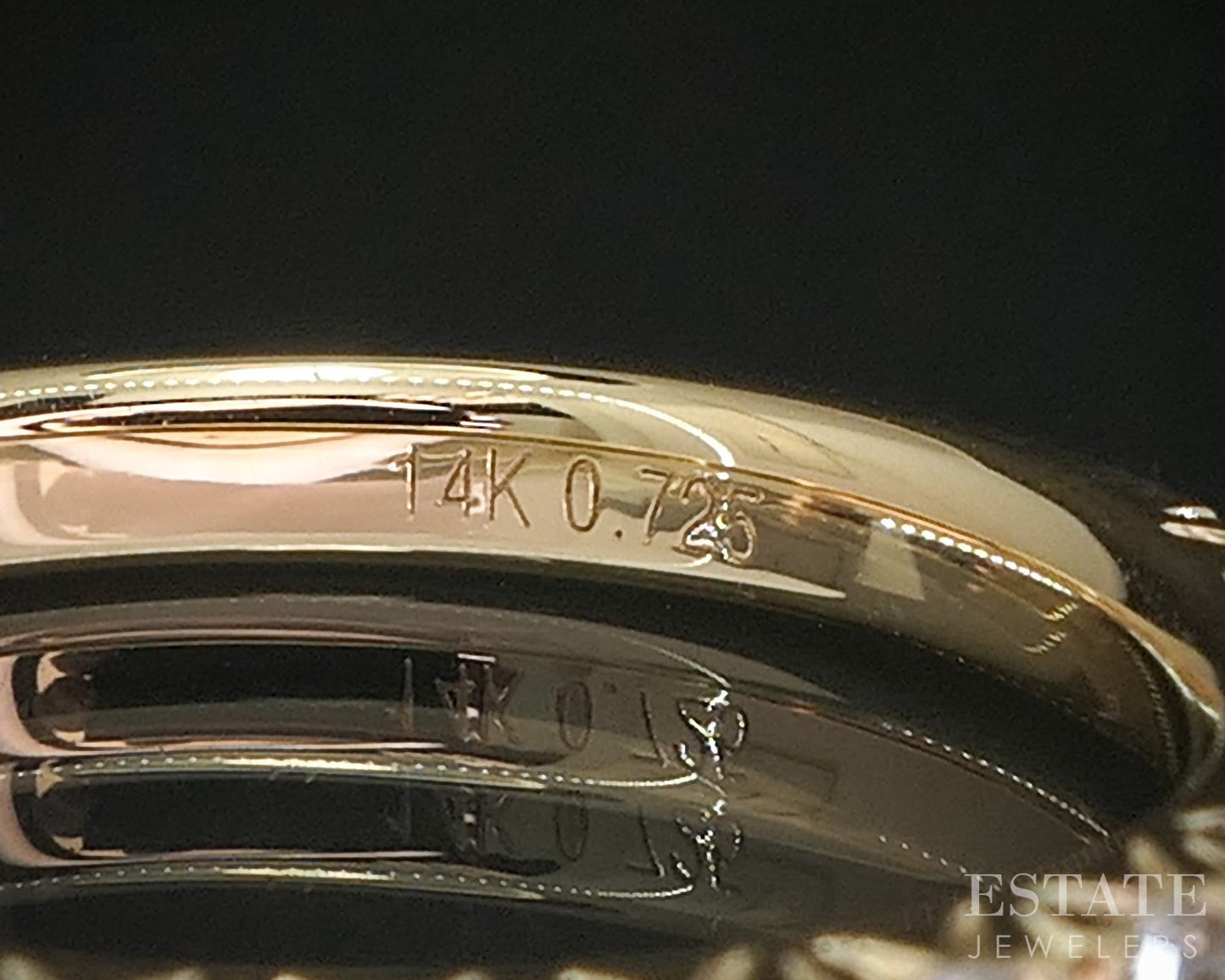 14k Yellow Gold Round Natural .72ctw Diamond Ladies Wedding Band 2.7g p16317