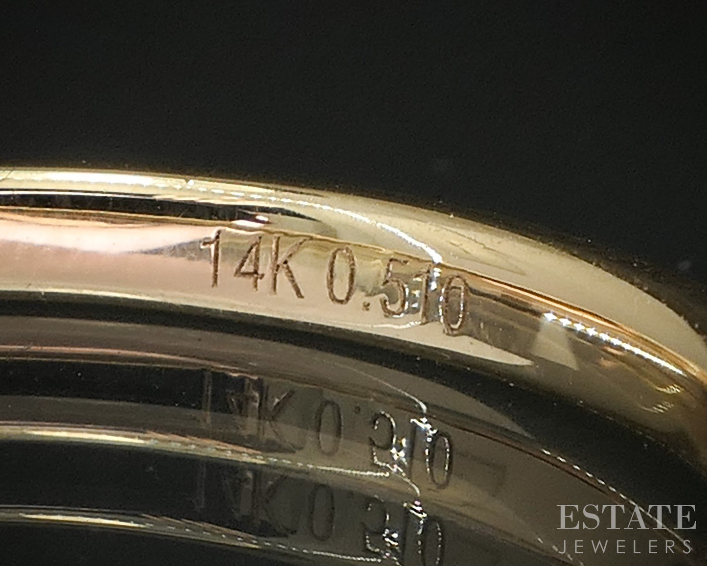14k Yellow Gold Round Natural .51ctw Diamond Ladies Wedding Band 2.1g p16315