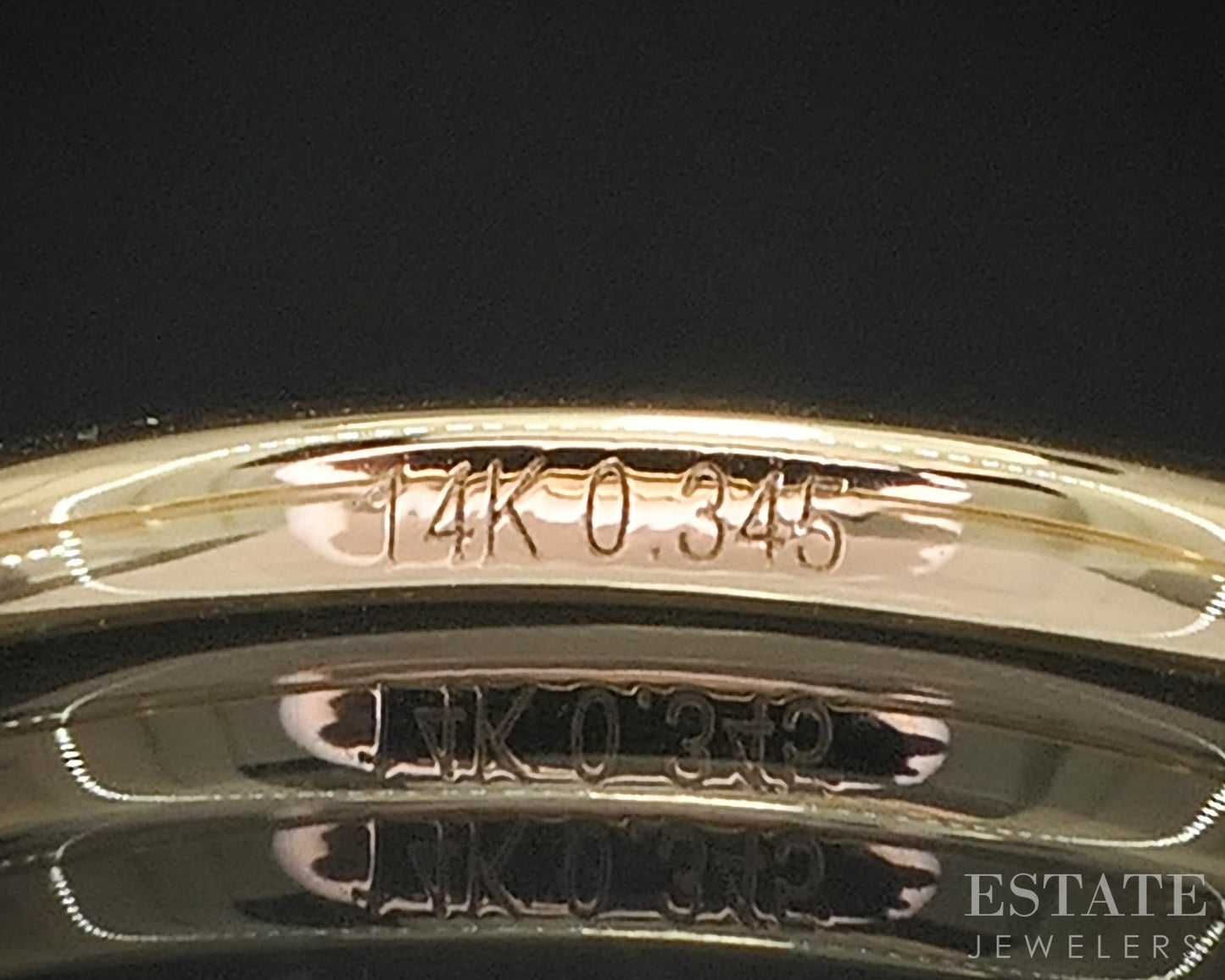 14k Yellow Gold Round Natural .34ctw Diamond Ladies Wedding Band 1.6g p16313