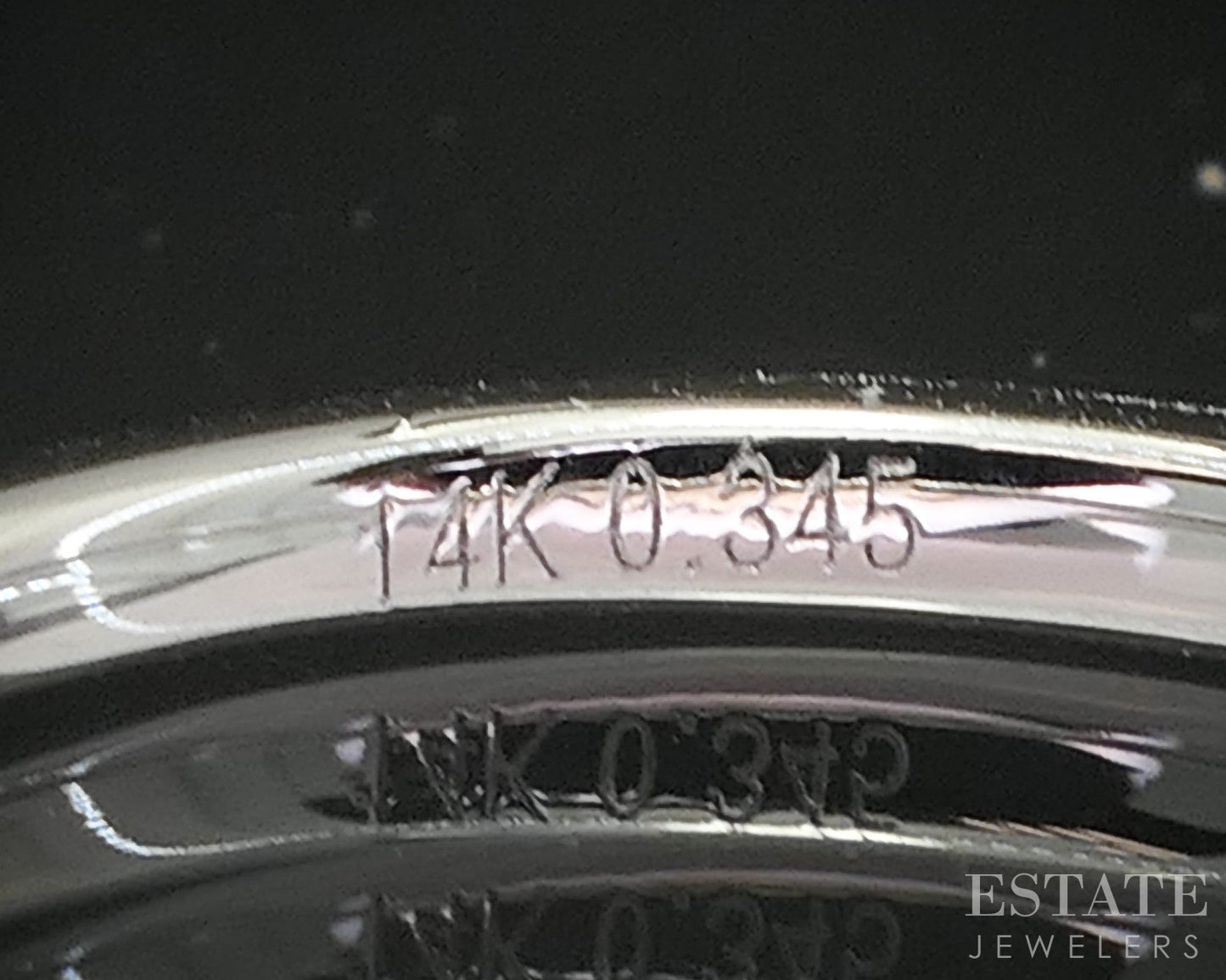 14k White Gold Round Natural .34ctw Diamond Ladies Wedding Band 1.6g p16312