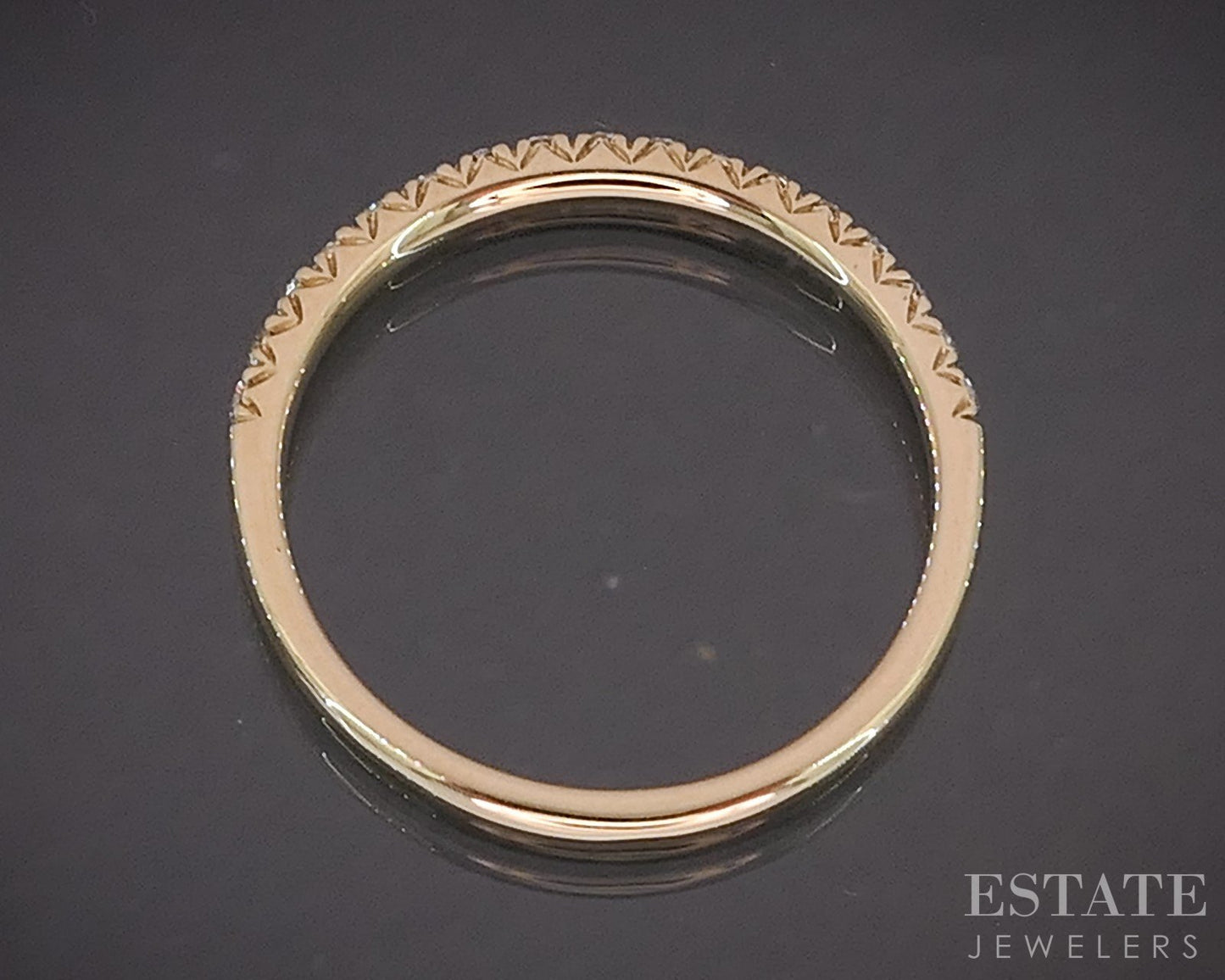 14k Yellow Gold Round Natural .25ctw Diamond Ladies Wedding Band 1.5g p16311