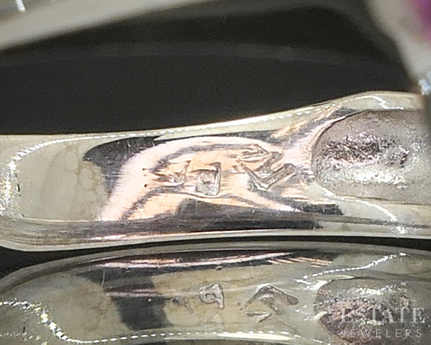 14k White Gold Square Cut Natural Pink Tourmaline & Diamond Ring 7.9g p16542